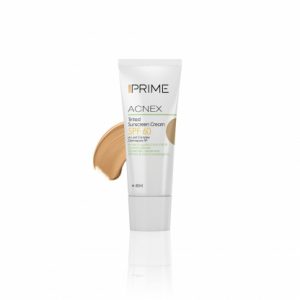 کرم ضد آفتاب SPF 60 پریم رنگی فاقد چربی مدل ACNEX 40 mL