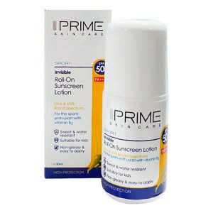 لوسیون ضد آفتاب پریم IP + SPF50 رول آن و فاقد رنگ
