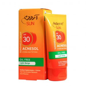 کرم ضد آفتاب رنگی SPF30فاقد چربی مناسب پوست چرب آکناسول آردن بژ روشن