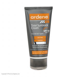 کرم ضد آفتاب SPF50 فاقد چربی آقایان آردن 50گرم مناسب انواع پوست